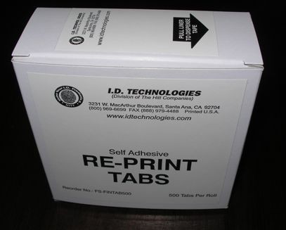 Fingerprint Card Reprint Tabs
Re-Print Tabs
Applicant Reprint Tabs
Reprint Tabs