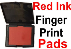 Fingerprint Pads with Red Ink