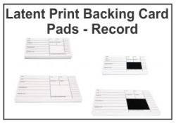 Latent Print Backing Card Pads - Record