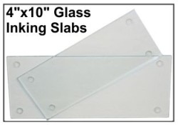 4" X 10" Glass Inking Slab