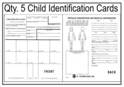 Child Identification Fingerprint Cards
Child Identification Cards