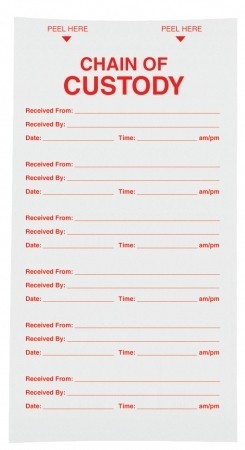 Chain of Custody Evidence Labels
