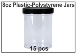 Plastic-Polystyrene Jars - 15/case