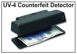 Model UV-4 Counterfeit Detector Unit
UV-4 Fraud Fighter Counterfeit Detector