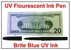 Fluorescent Brite Blue Ink Pen
Invisible Fluorescent Pen