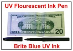 Fluorescent Brite Blue Ink Pen
Invisible Fluorescent Pen