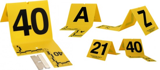 Armor Forensics IDTC-0120Y EVI-PAQ Yellow Cutout Type ID Tent w/Numbers 1-20 