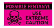 Seals - POSSIBLE FENTANYL - 100 bright pink seals/roll